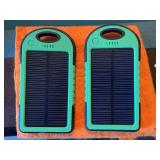 Two YD-T011 Solar Charging Power Banks
