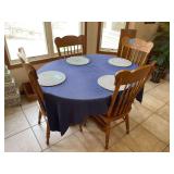 KELLER Oak Dining Table with Four Chairs