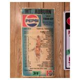 Mt. Auburn Eagles 1986-87 Basketball Schedule Pepsi Advertising Poster
