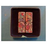Zippo Lighter Set: Forest Series - Four Lighters with Decorative Tin