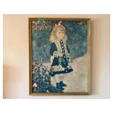 Pierre-Auguste Renoir 'A Girl With A Watering Can' Framed Print