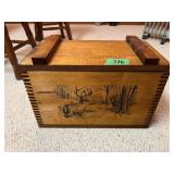Wood Box with Deer Graphic