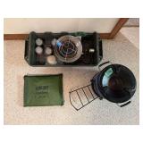 Survivalist Gear Lot: Portable Wood Stove, Heater, Cooking Fuel, and Emergency Blanket