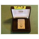 Zippo Lighter with Engraved Portrait and Signature