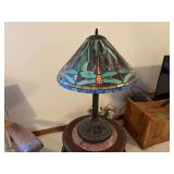 Stained Glass Dragonfly Table Lamp