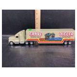 Grave Digger Monster Truck Racing Team Semi-Truck Diecast Model Ertl
