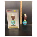 Case Agriculture Eagle on Globe Resin Figurine with Original Box