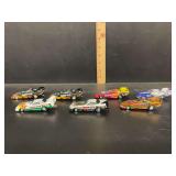 Collection of Seven John Force Castrol GTX NHRA Funny Car Diecast Models