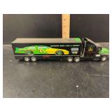 John Deere Motorsports Diecast Semi Truck and Trailer