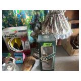Old Quaker Lamp Company Oil Lamp with Floral Shade