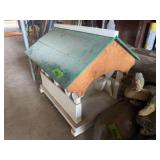 Wooden Covered Bridge Model and Assorted Duck Decoys