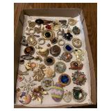 Assorted Collection of Decorative Costume Brooches
