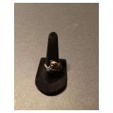 Sterling Cat w/mouse Ring Size 8