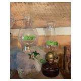 Pair of Glass Oil Lamps