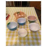 Assorted Glass Pyrex Mixing Bowls