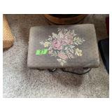 Two-Piece Footstool and Barrel Seat Set