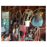 Assorted Garden Decor, Tools, and Seasonal Items Lot