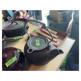 Cast Iron Teapot with Coil Handle