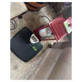 Household Assortment Including Health o meter Scale, Decorative Lantern, and Ceramic Tray