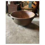 Large Copper Basin with Dual Side Handles