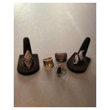 Collection of Five Assorted Fashion Rings