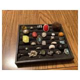 Assorted Fashion Ring Collection in Display Tray
