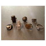 (7) Assorted Fashion Rings