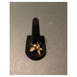 14K Hummingbird Ring Size 8/9