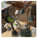 Assorted Decorative Table Lamps and Figural Lighting Lot