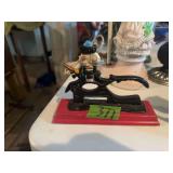 Cast Iron Nutcracker Figurine on Red Base