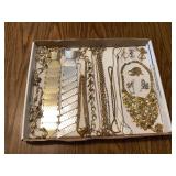 Assorted Costume Jewelry Collection Including Tie-Shaped Necklaces