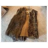 Kathie Lee Collection Ladies Extra Large Faux Fur and Knit Vest