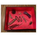 Assorted Collection of Decorative Hair Accessories and Pins