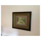 Framed Print of Child with Dog