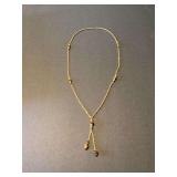 1/20 12K Gold Filled Rope Chain Necklace with Tiger Eye Beads