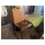 Assorted Household Lot with Wooden Gate and Textiles