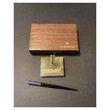 Sheaffer Desk Set with Onyx Base and Fountain Pen