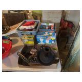 Assorted Household Items, Lighting, and Media Lot