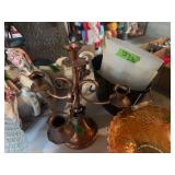 Copper-Tone Metal Candelabra