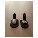 Stainless Size 9 & Steeltime Stainless Size 7 Rings