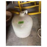 Glazed Stoneware Jug with Side Handle
