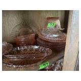 Pink Pressed Glass Tableware Collection