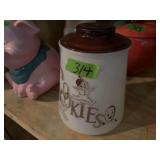 Ceramic Cookie Jar with Gingerbread Man Motif