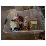 Assorted Collectibles and Memorabilia Storage Bin