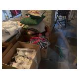 Assorted Household Textiles and Decorative Pillows Lot