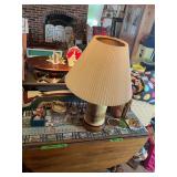 Table Lamp with Duck Motif and Assorted Decorative Items