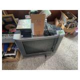 20" Toshiba CRT Television with Integrated VHS Player and Remote Controls