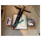 Assorted Household Items Including Lenox Ornament, Light Angel LED Light, and Shoe Horns