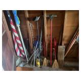 Assorted Household and Utility Lot Including Apparel, Decor, and Tools