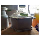 Square Aluminum Casserole Dish with Glass Lid